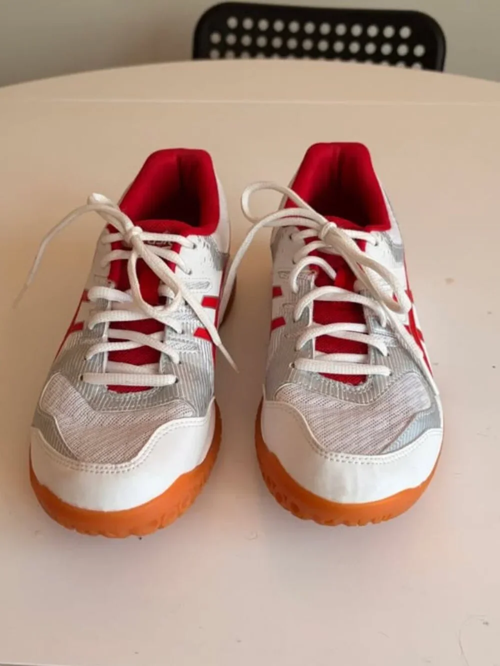 Women’s ASICS Gel Rocket 9 Shoes – White/Red (Size 7)